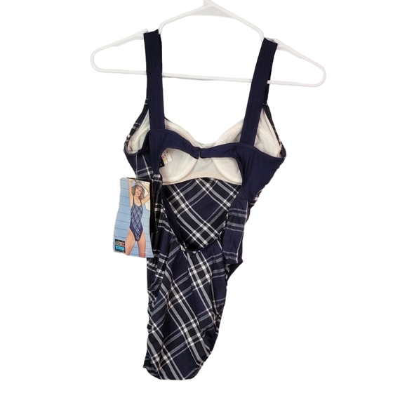 Electric Beach by Jantzen Vintage 90's Beach Pool One Piece Swim Suit 7/8 NWT - Picture 7 of 11